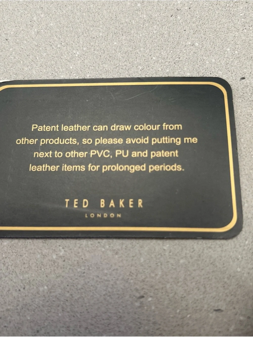 Ted Baker Olive Green Patent Clutch with crystal and pearl kiss lock